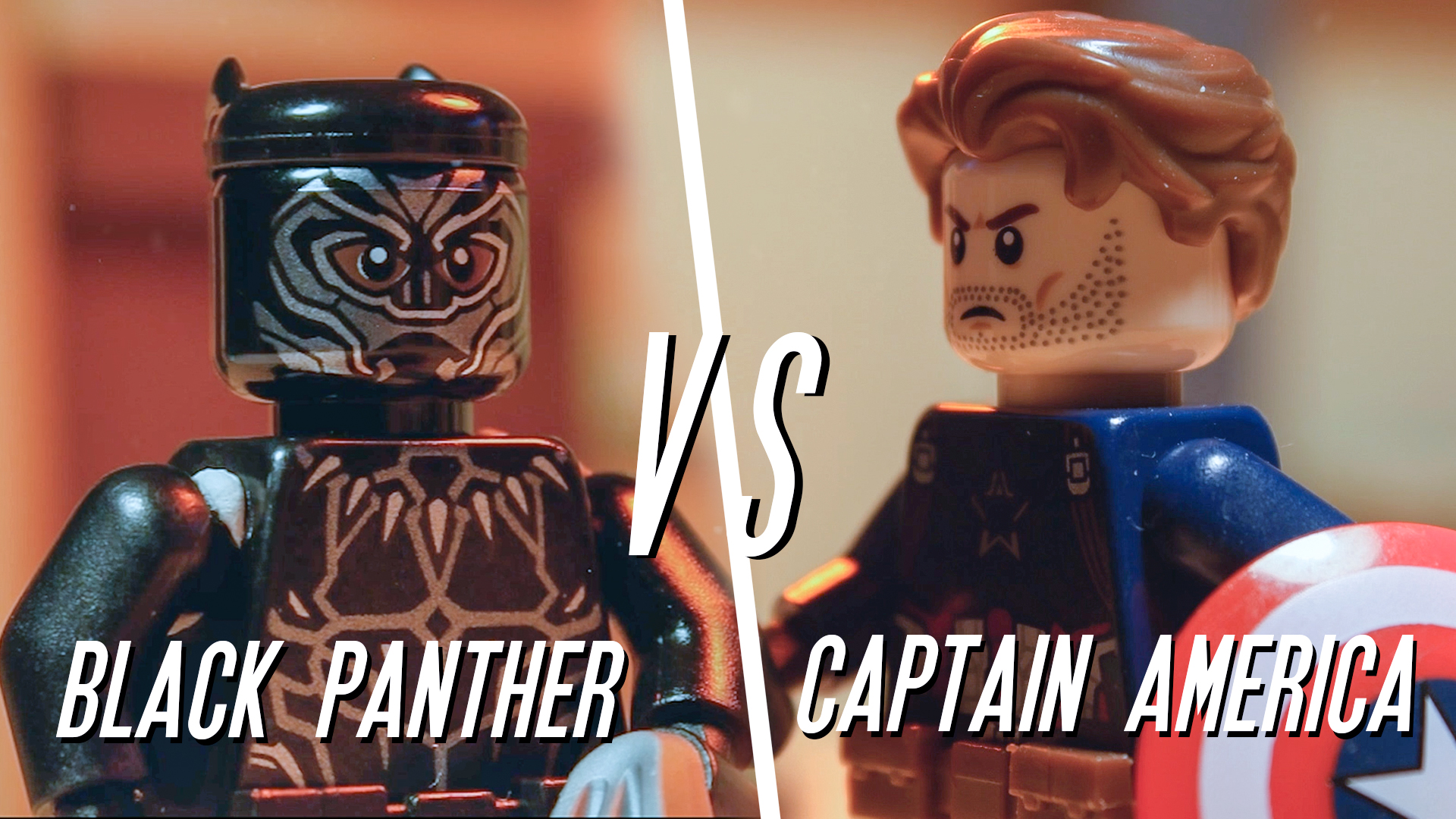 Lego Captain America vs Black Panther  (Marvel World War 2)